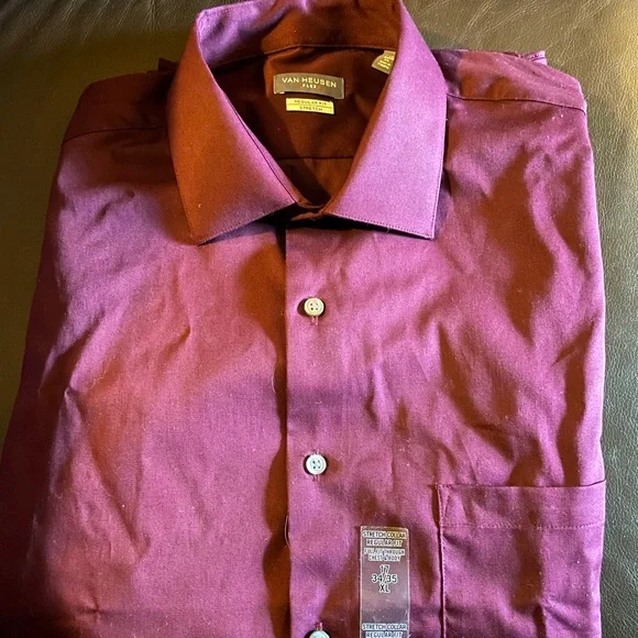 where to find slim fit dress shirts Van Heusen Regular Fit Ultra Wrinkle Free Stretch FLEX Solid main image 0
